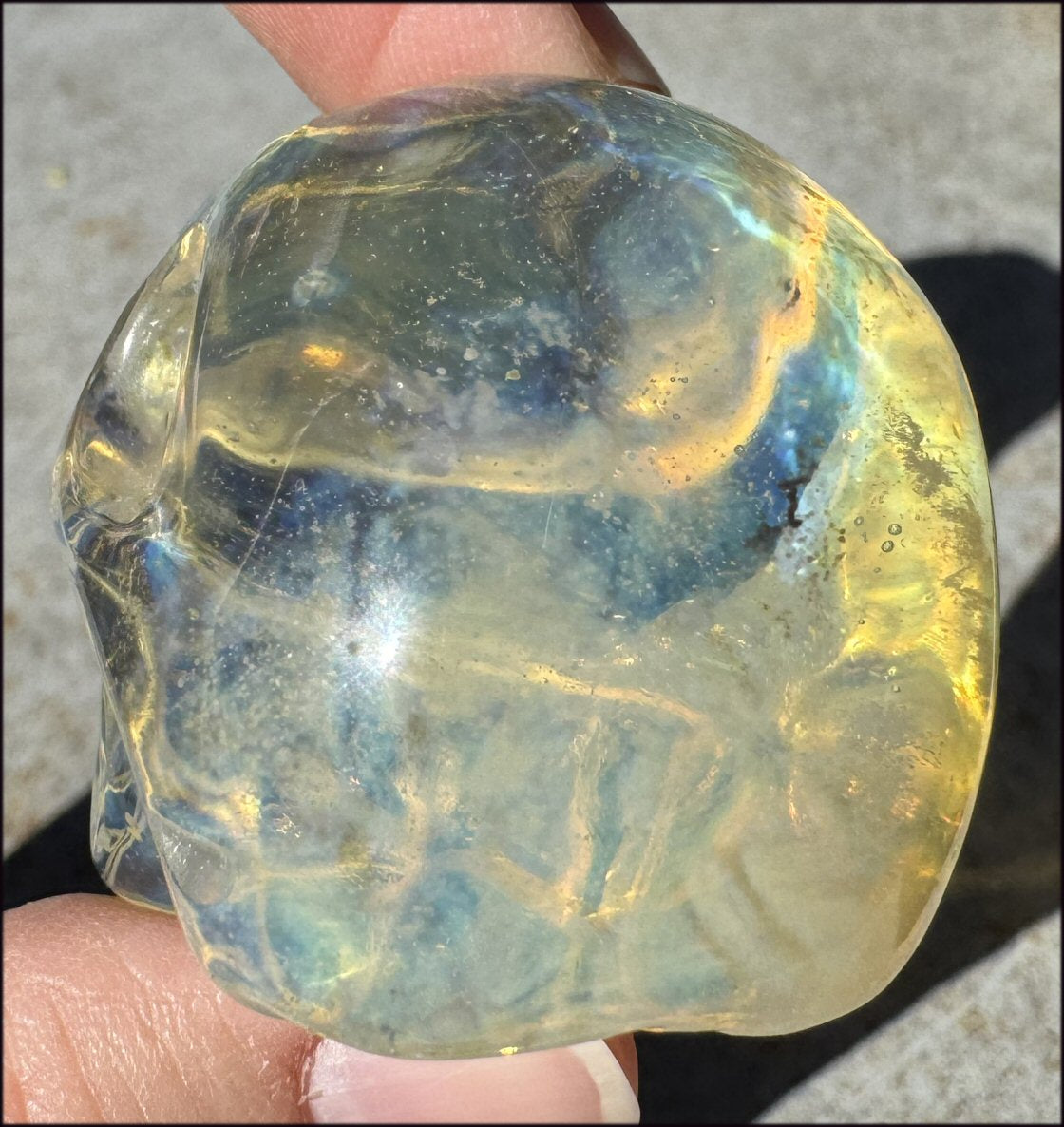 Golden "Andara" Obsidian CRYSTAL SKULL - Self-Healing, Balance Chakras