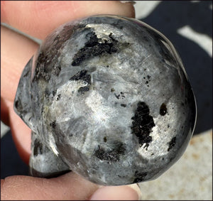 ~Shimmery~ Larvikite Collector's CRYSTAL SKULL - Insight, Reduce Stress
