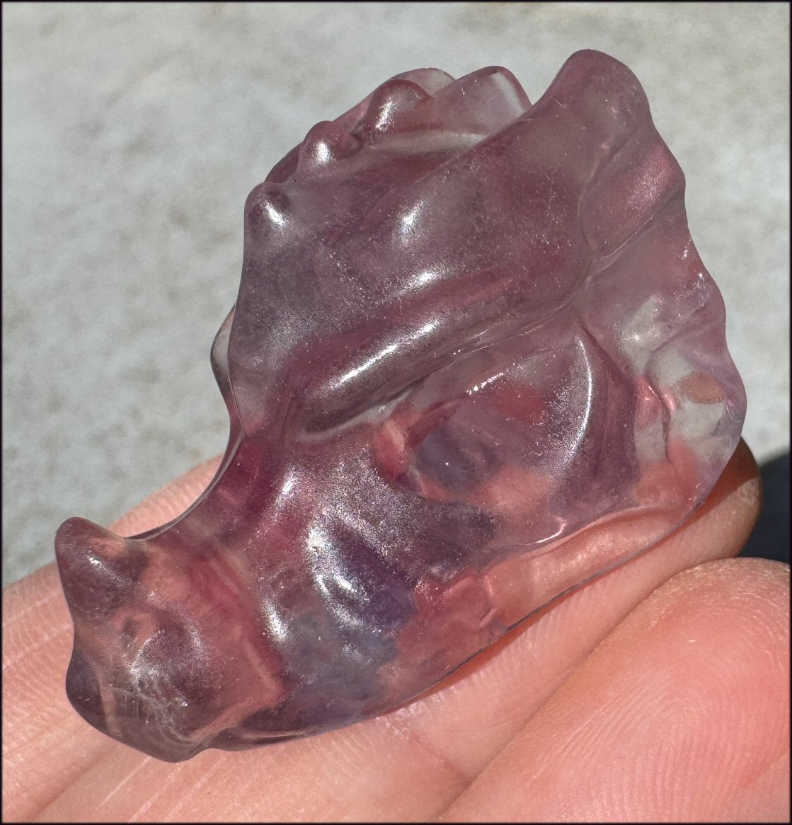 Fluorite Baby DRAGON Crystal Skull - Divination, Meditation