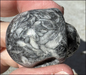Pinolith Crystal Skull - AKA Pinolite - Calming, Support creativity
