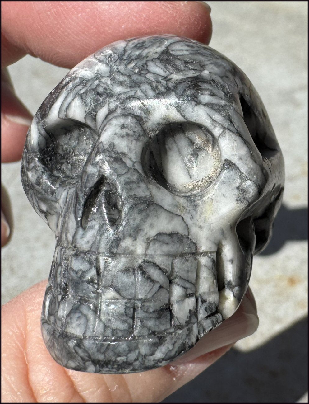 Pinolith Crystal Skull - AKA Pinolite - Calming, Support creativity