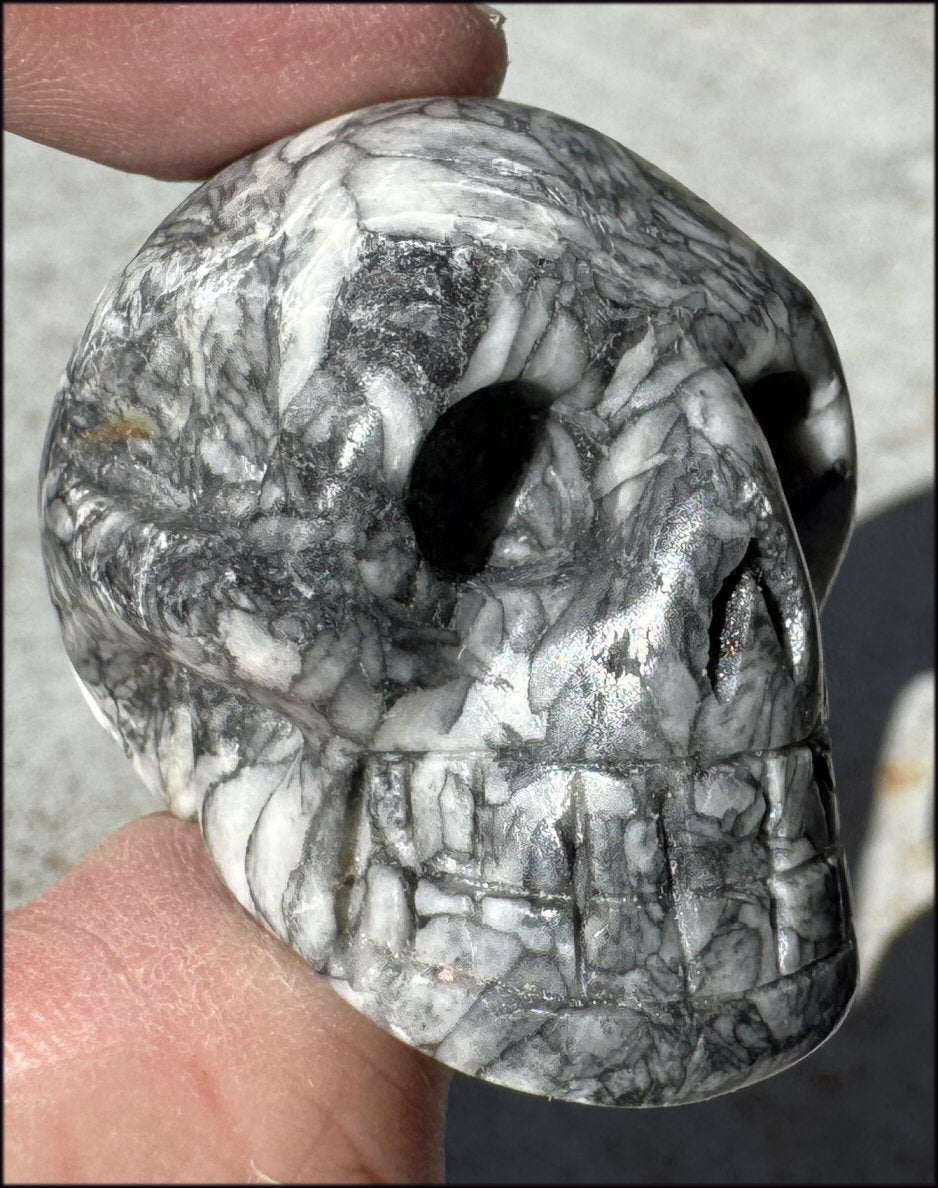 Pinolith Crystal Skull - AKA Pinolite - Calming, Support creativity