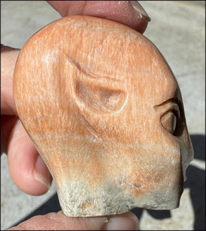 Orange Feldspar SIDHE / FAE / FAIRY Crystal Skull - 2nd Chakra, Balance