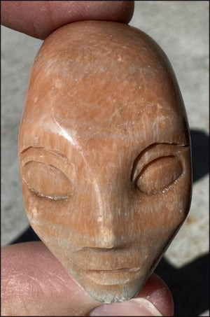 Orange Feldspar SIDHE / FAE / FAIRY Crystal Skull - 2nd Chakra, Balance