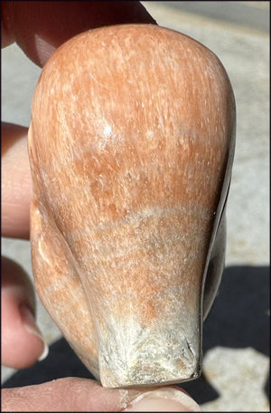 Orange Feldspar SIDHE / FAE / FAIRY Crystal Skull - 2nd Chakra, Balance
