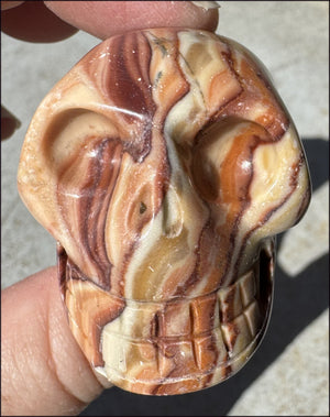 RED Picture Rock Jasper CRYSTAL SKULL - Stimulate positive energy flow
