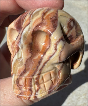 RED Picture Rock Jasper CRYSTAL SKULL - Stimulate positive energy flow