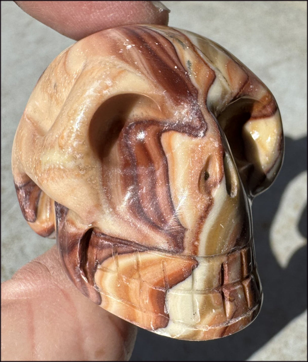 RED Picture Rock Jasper CRYSTAL SKULL - Stimulate positive energy flow