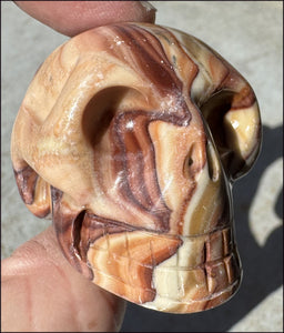 RED Picture Rock Jasper CRYSTAL SKULL - Stimulate positive energy flow
