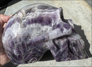 LifeSize Super 7 / Melody Stone CRYSTAL SKULL - Excellent for healing work! - 9lbs+