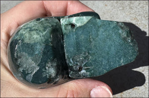 Natural Ocean Jasper + Moss Agate Mix CRYSTAL SKULL!