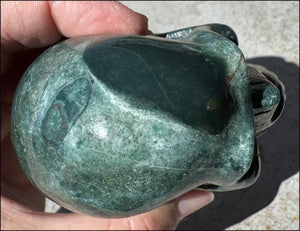 Natural Ocean Jasper + Moss Agate Mix CRYSTAL SKULL!