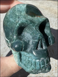 Natural Ocean Jasper + Moss Agate Mix CRYSTAL SKULL!
