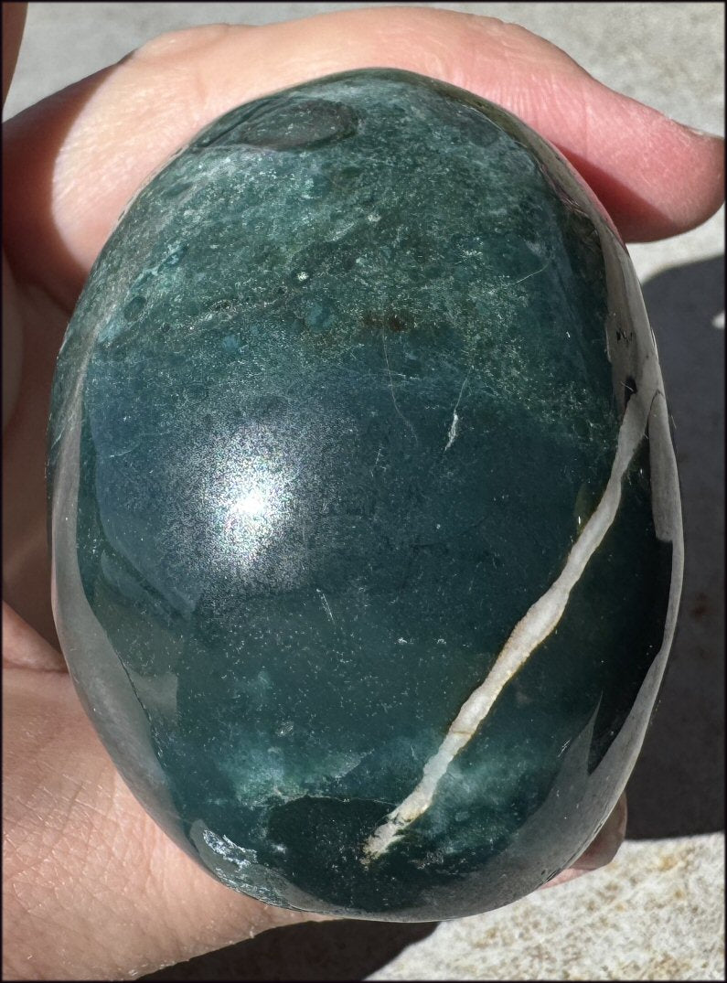 Natural Ocean Jasper + Moss Agate Mix CRYSTAL SKULL!