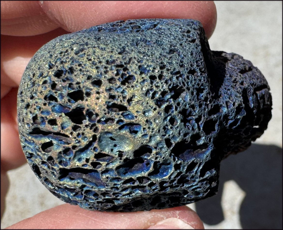~NEW~ Titanium Flame LAVA Crystal Skull - Support working thru emotional trauma
