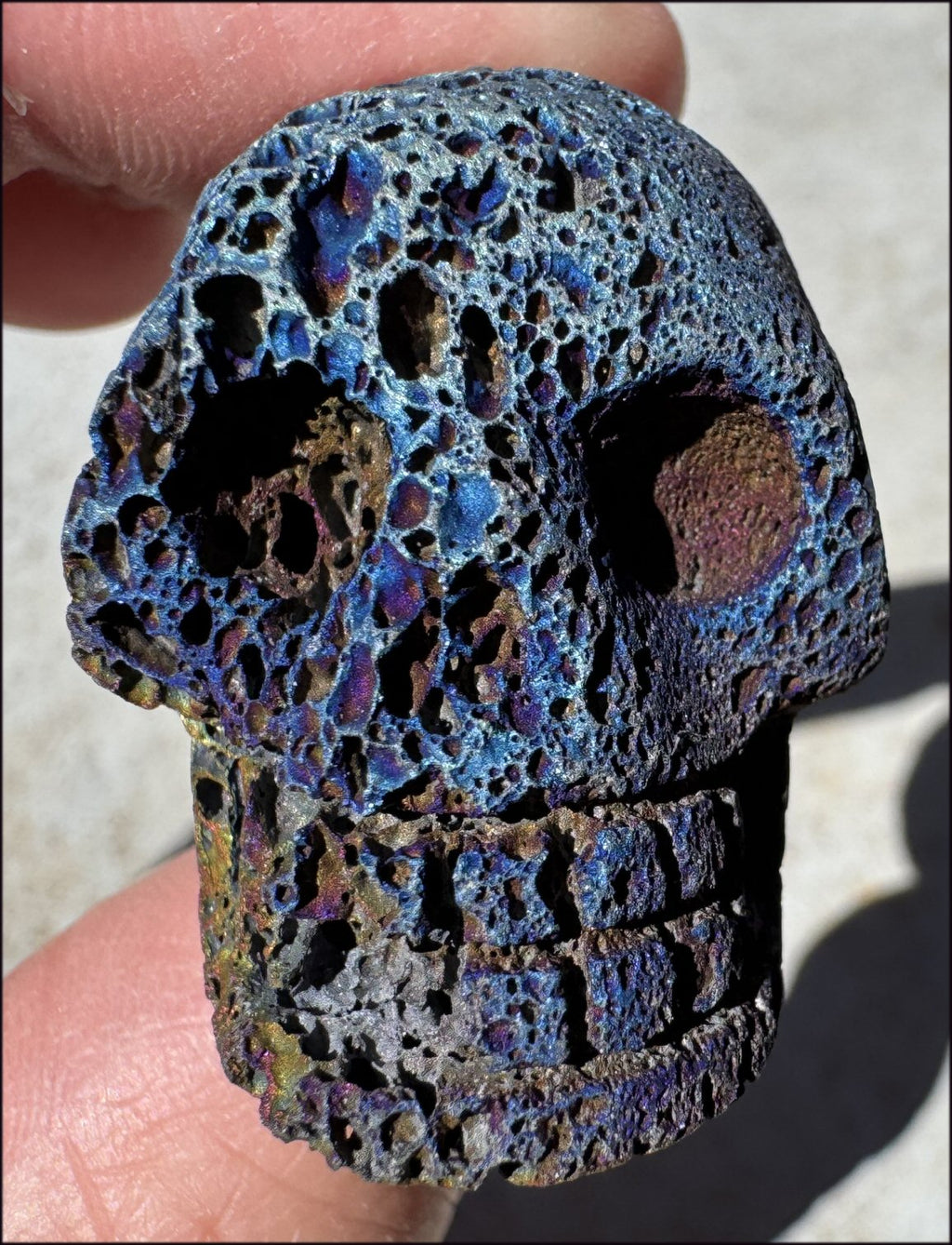 ~NEW~ Titanium Flame LAVA Crystal Skull - Support working thru emotional trauma