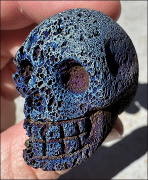 ~NEW~ Titanium Flame LAVA Crystal Skull - Support working thru emotional trauma