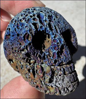 ~NEW~ Titanium Flame LAVA Crystal Skull - Support working thru emotional trauma