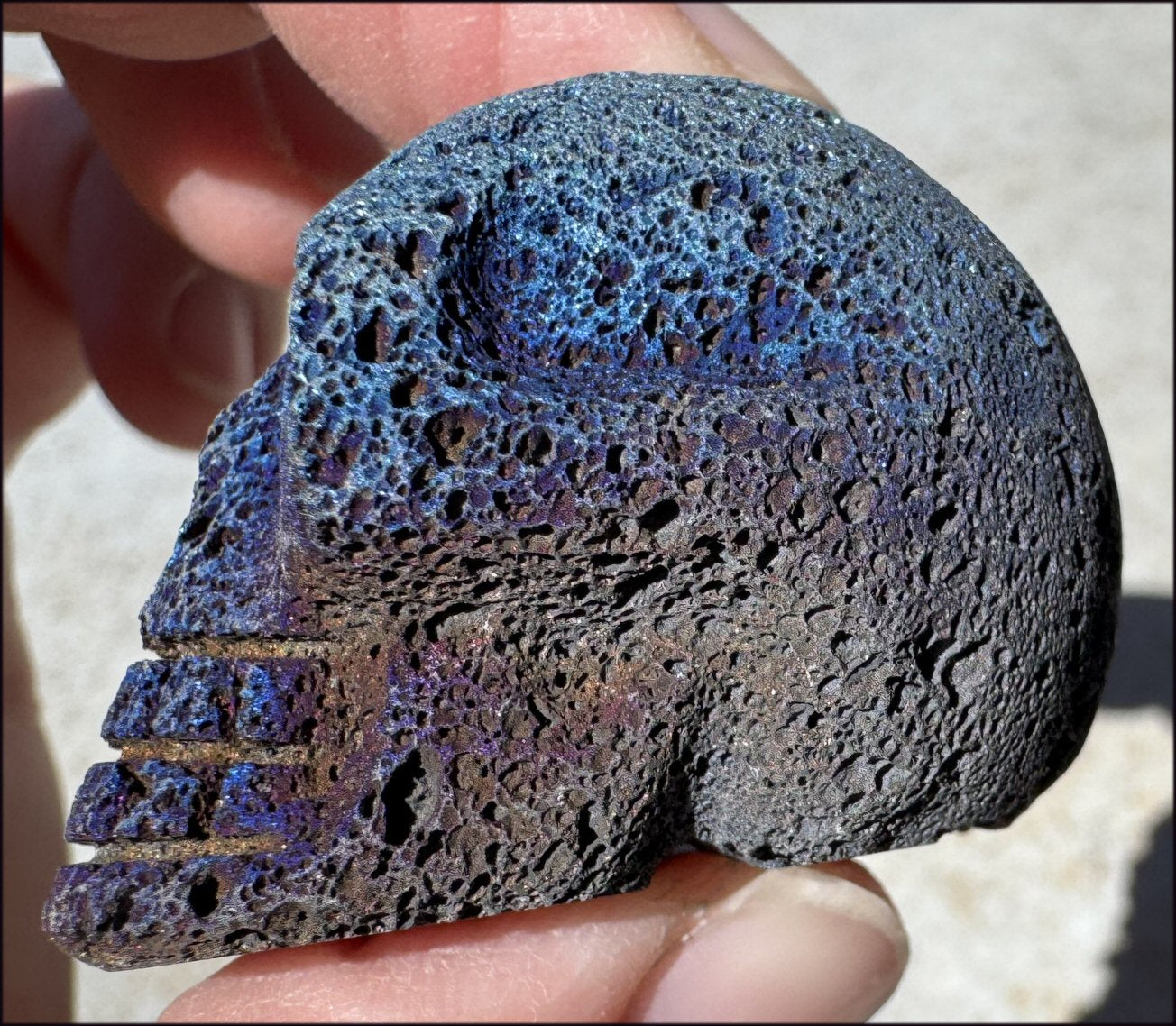 ~NEW~ Titanium Flame LAVA Crystal Skull - Support working thru emotional trauma