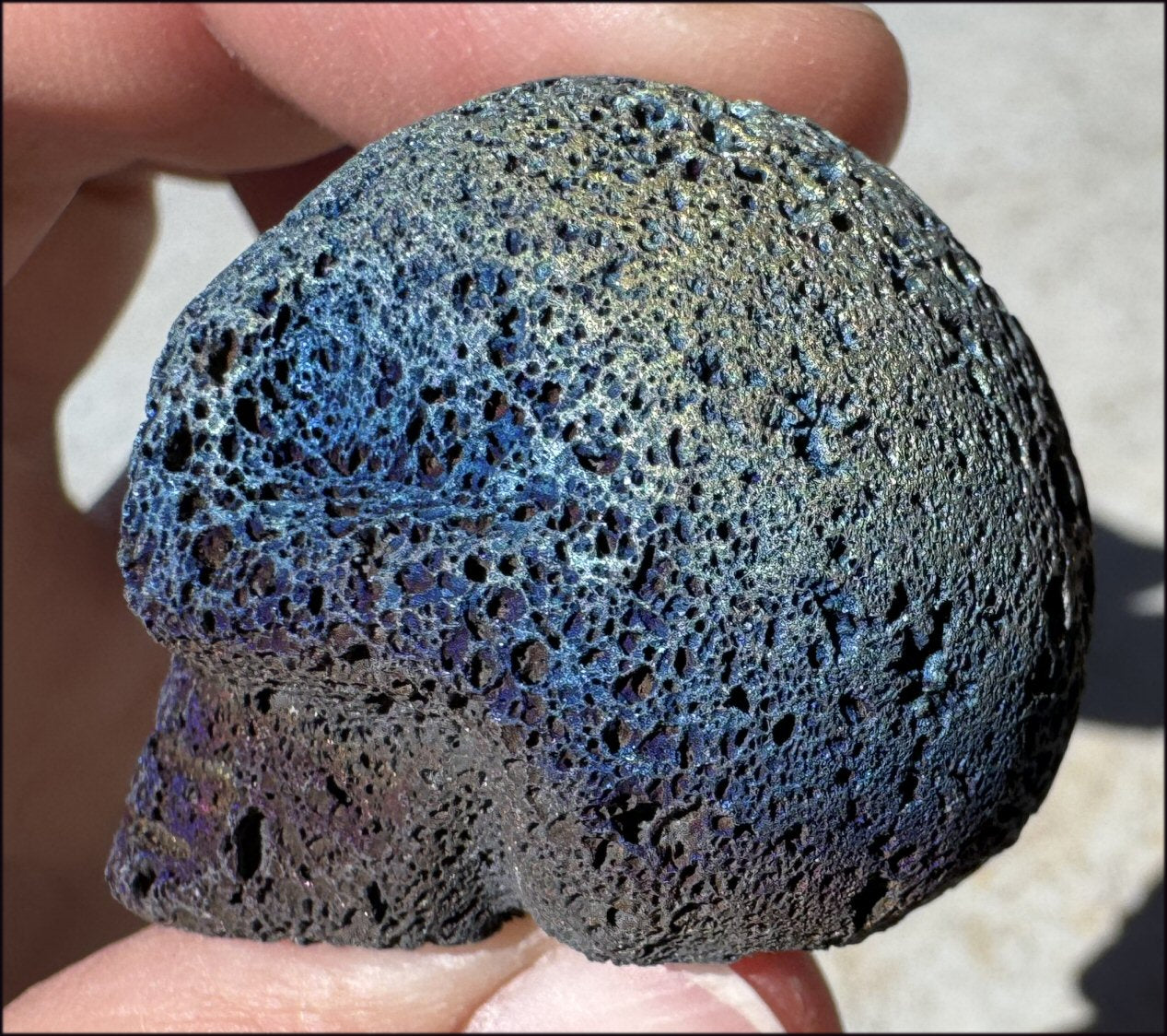 ~NEW~ Titanium Flame LAVA Crystal Skull - Support working thru emotional trauma