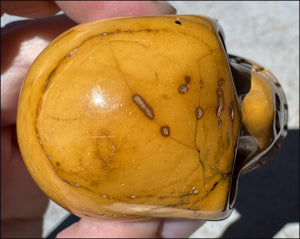 Vibrant Golden Yellow MOOKAITE Crystal Skull - Joy! - with Synergy 12+ years