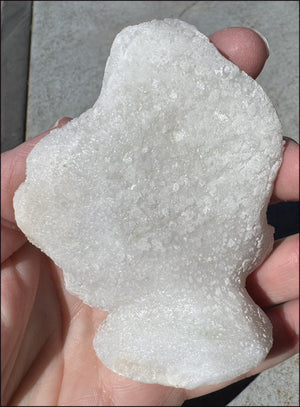 Fluorescent Red SPINEL in Marble Standing Stone - Energizing!