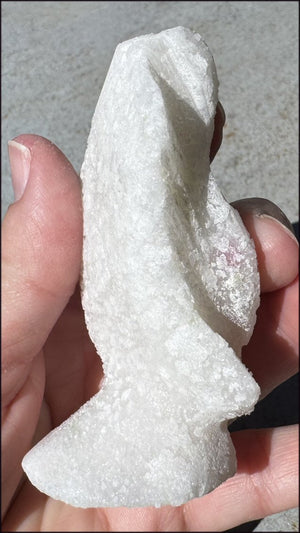 Fluorescent Red SPINEL in Marble Standing Stone - Energizing!