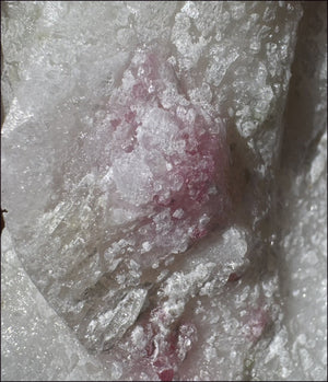 Fluorescent Red SPINEL in Marble Standing Stone - Energizing!