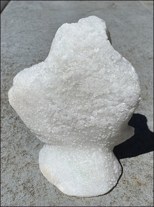 Fluorescent Red SPINEL in Marble Standing Stone - Energizing!