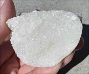 Fluorescent Red SPINEL in Marble Standing Stone - Energizing!