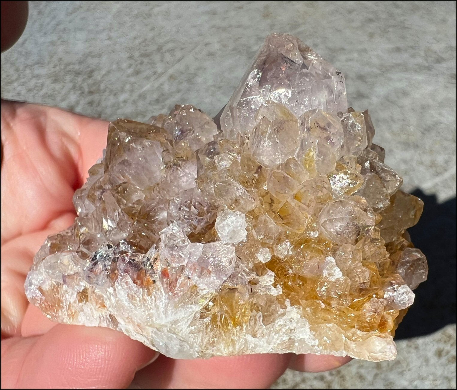 ~Intense~ Ametrine Spirit Quartz Crystal Cluster with Hematite