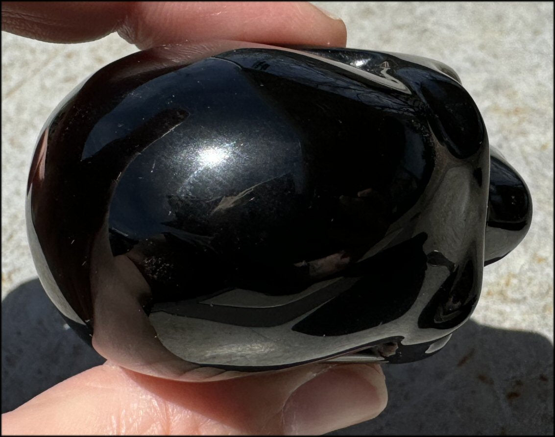 Black Obsidian CRYSTAL SKULL - Protective, Grounding