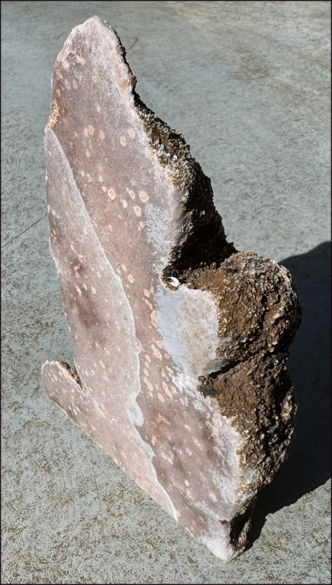 Pink Amethyst Standing Stone with Cute Spots! - Heart Chakra work, Relieve Stress+Anxiety