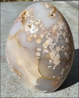 Cherry Blossom Agate Standing Stone with Cool VUGS - just under 2lbs