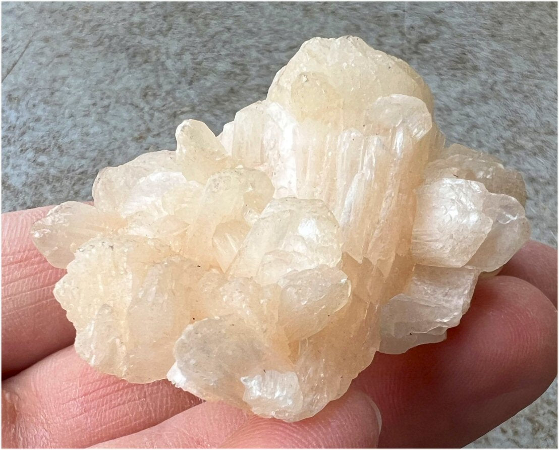 Sparkly Peachy STILBITE Crystal Cluster - Intuition, Creativity