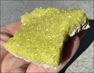 Natural SULFUR Crystal Cluster Specimen - Enhance creativity, Remove negativity