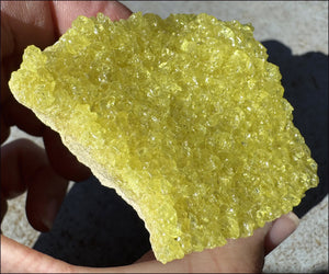 Natural SULFUR Crystal Cluster Specimen - Enhance creativity, Remove negativity