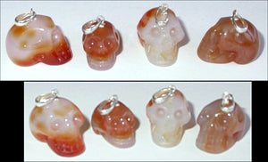 CARNELIAN Crystal Skull Pendant - Open Your Heart to JOY!