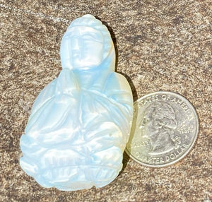 Carved Opalite KWAN YIN Goddess - Goddess of Compassion and Mercy