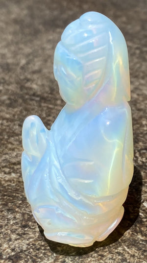 Carved Opalite KWAN YIN Goddess - Goddess of Compassion and Mercy