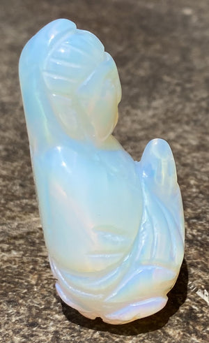 Carved Opalite KWAN YIN Goddess - Goddess of Compassion and Mercy