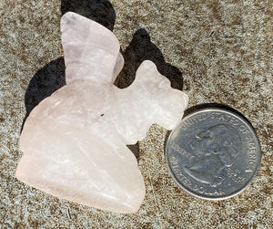 Rose Quartz Medieval Style DRAGON Totem - Love, Courage