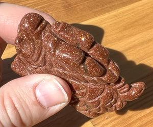 ~Sparkly~ Goldstone Chinese Style DRAGON Totem - Grounding, Stabilize Emotions