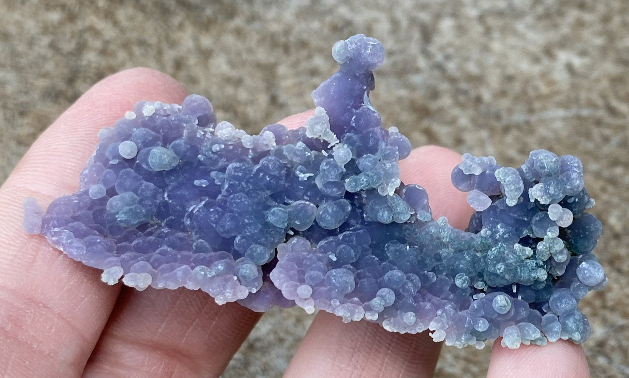 ~Lovely~ 2-Toned Dark Turquoise + Purple Grape Chalcedony Crystal Cluster