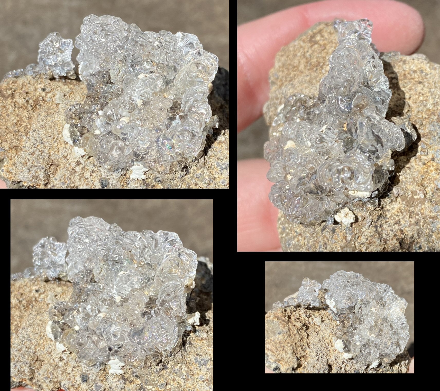Fluorescent HYALITE OPAL Specimen from Czech Republic - AKA Water Opal