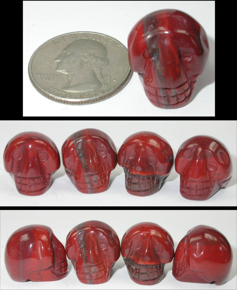 RED JASPER Pocket Sized Crystal Skull - Stone of Counselors and Healers!