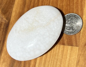 ~Shimmery~ Polished SCOLECITE Palm Stone - Clearing and Releasing