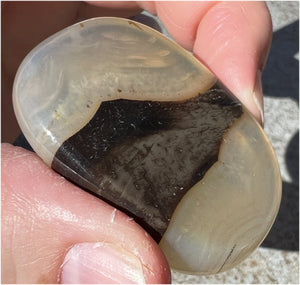 Beautifully Translucent AGATE Pocket / Palm Stone - Courage, Harmony