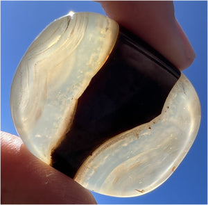 Beautifully Translucent AGATE Pocket / Palm Stone - Courage, Harmony