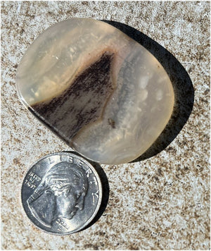 Beautifully Translucent AGATE Pocket / Palm Stone - Courage, Harmony